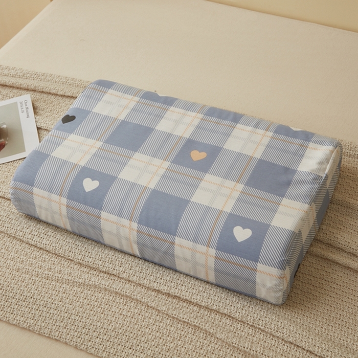 91家纺网 家纺一手货源 找家纺 翎盈家纺 2026款ins风小清新卡通纯棉乳胶枕专用枕套全棉波浪形枕头套 爱达拉-灰