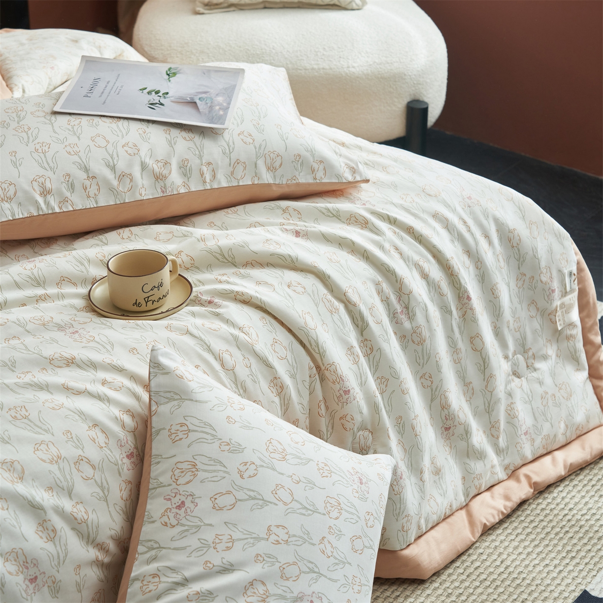 91家纺网 家纺一手货源 找家纺 恒爱家纺 2026新款全棉纯棉12868印花夏被夏凉被空调被 BR可可小兔