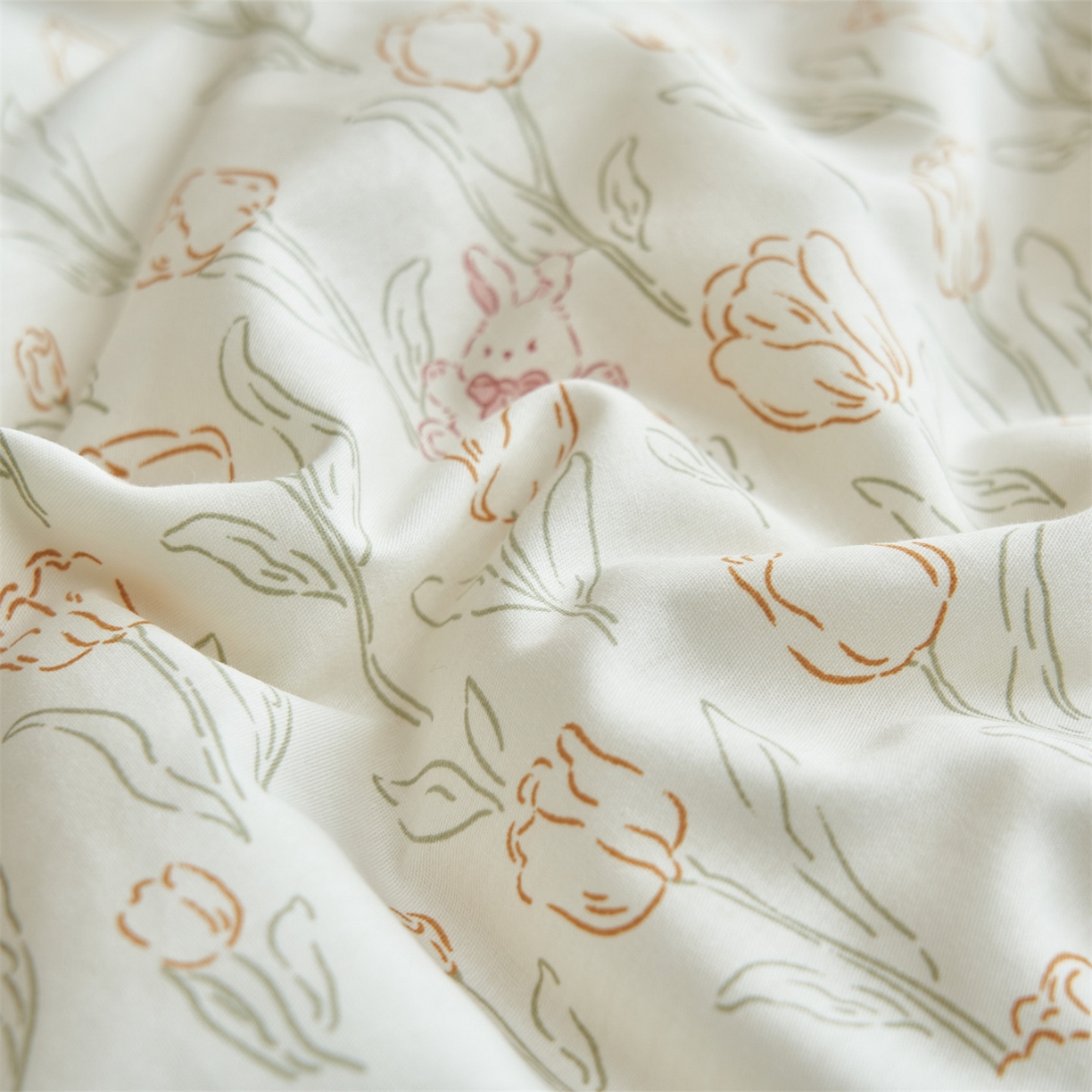 91家纺网 家纺一手货源 找家纺 恒爱家纺 2026新款全棉纯棉12868印花夏被夏凉被空调被 BR可可小兔