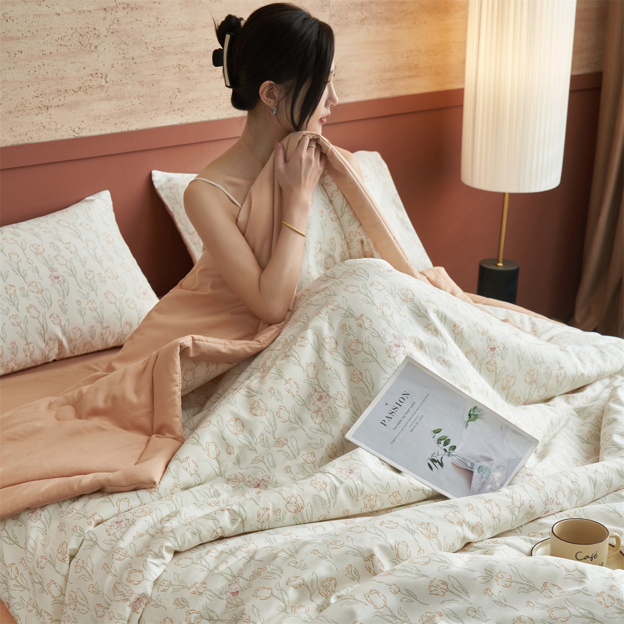 91家纺网 家纺一手货源 找家纺 恒爱家纺 2026新款全棉纯棉12868印花夏被夏凉被空调被 BR可可小兔