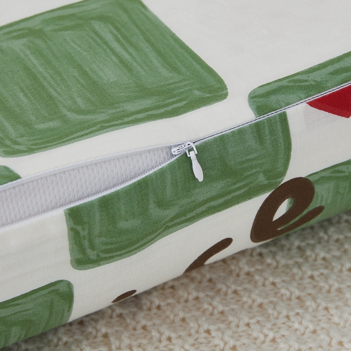 91家纺网 家纺一手货源 找家纺 翎盈家纺 2026款ins风小清新卡通纯棉乳胶枕专用枕套全棉波浪形枕头套 安逸胖达