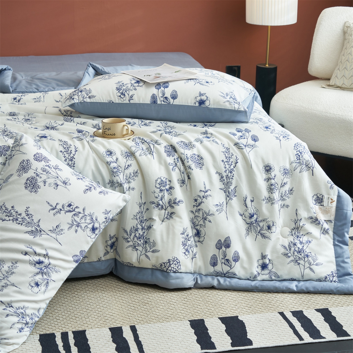 91家纺网 家纺一手货源 找家纺 恒爱家纺 2026新款全棉纯棉12868印花夏被夏凉被空调被 BR小欢喜