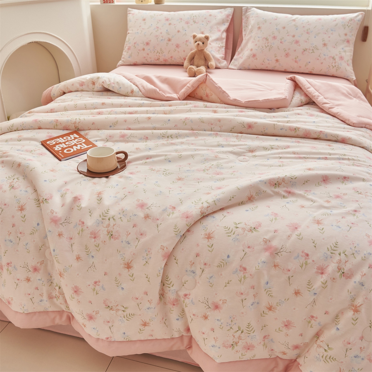 91家纺网 家纺一手货源 找家纺 恒爱家纺 2026新款全棉纯棉12868印花夏被夏凉被空调被 HA花间醉心