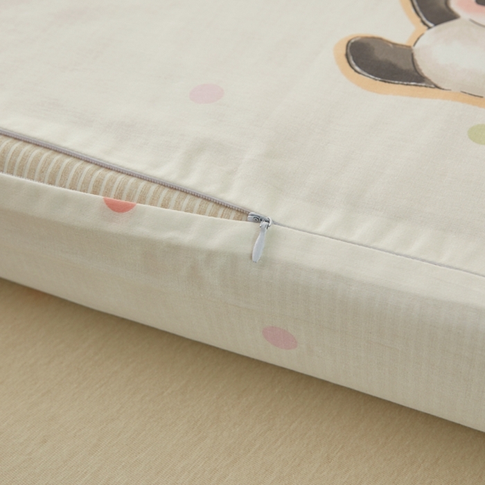 91家纺网 家纺一手货源 找家纺 翎盈家纺 2026款ins风小清新卡通纯棉乳胶枕专用枕套全棉波浪形枕头套 布偶熊猫