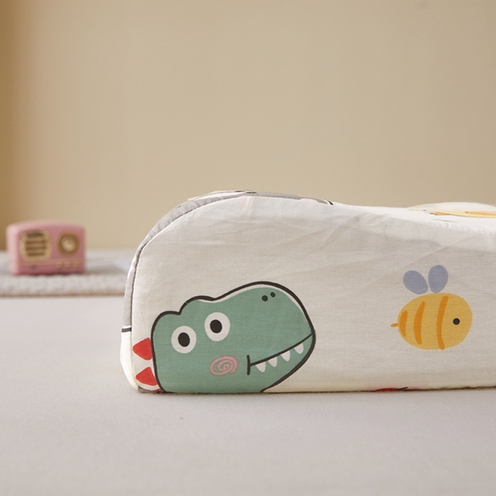 91家纺网 家纺一手货源 找家纺 翎盈家纺 2026款ins风小清新卡通纯棉乳胶枕专用枕套全棉波浪形枕头套 疯狂动物园