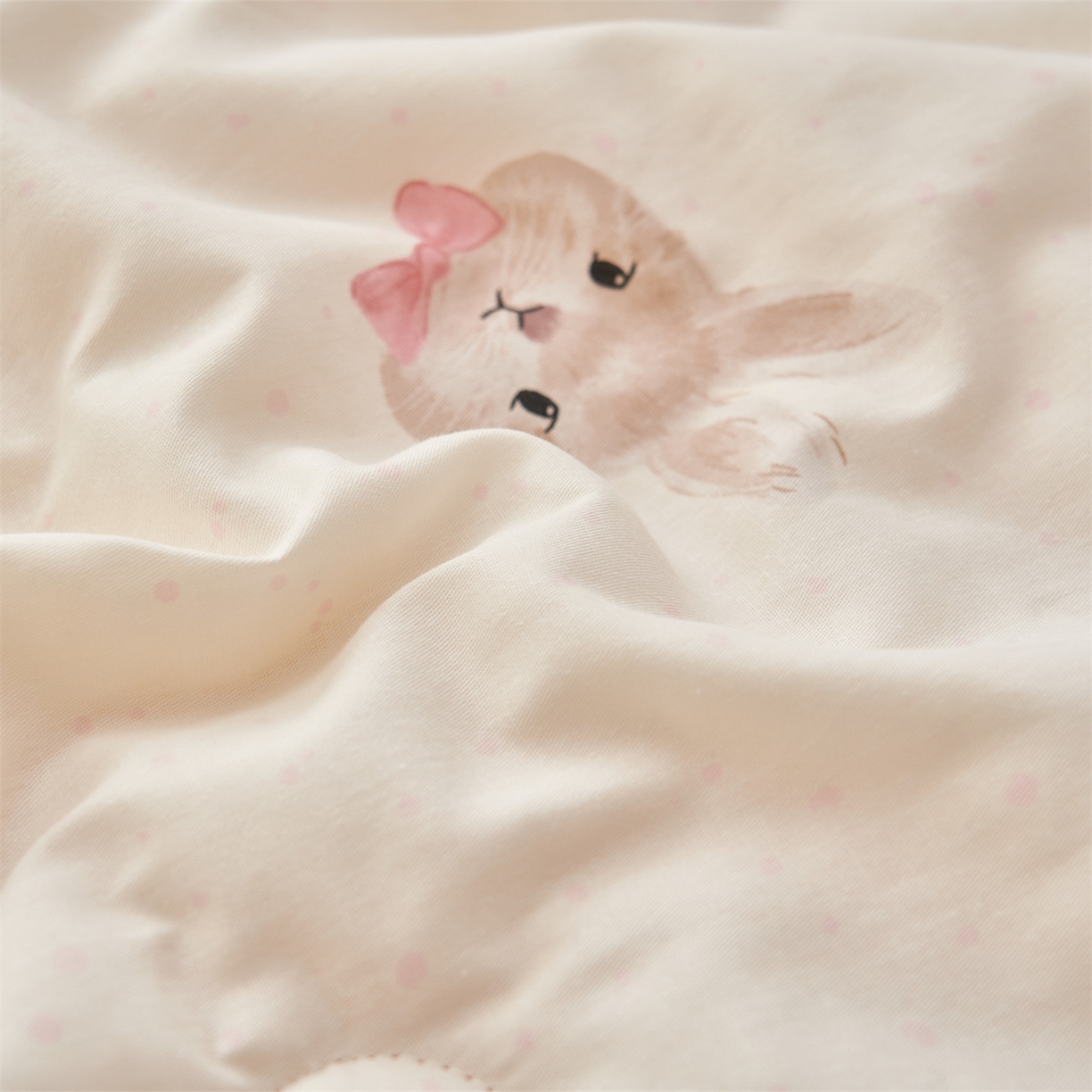 91家纺网 家纺一手货源 找家纺 恒爱家纺 2026新款全棉纯棉12868印花夏被夏凉被空调被 UJ灵动兔