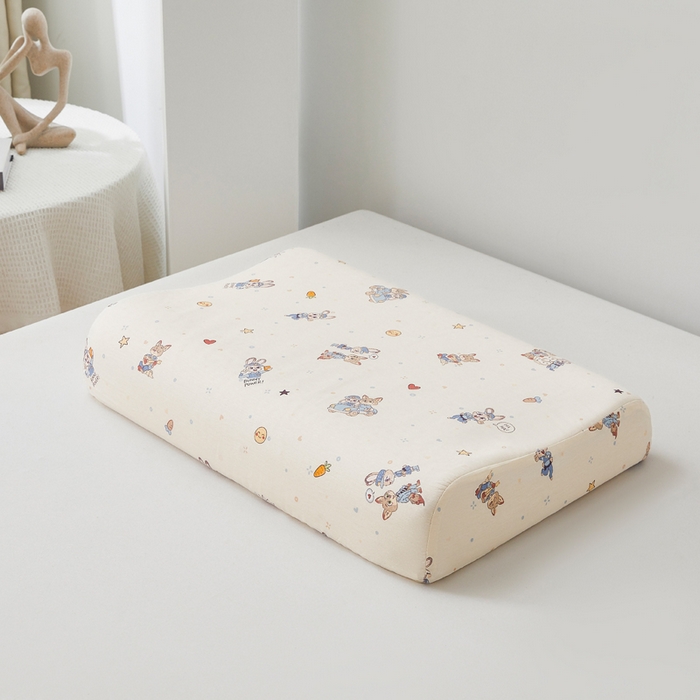 91家纺网 家纺一手货源 找家纺 翎盈家纺 2026款ins风小清新卡通纯棉乳胶枕专用枕套全棉波浪形枕头套 疯狂世界