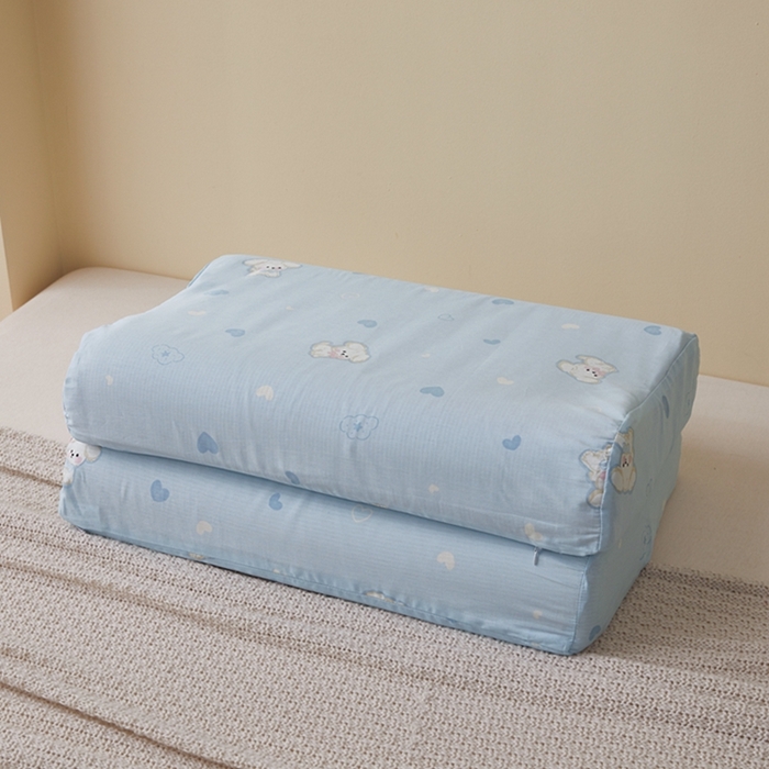 91家纺网 家纺一手货源 找家纺 翎盈家纺 2026款ins风小清新卡通纯棉乳胶枕专用枕套全棉波浪形枕头套 哈基米