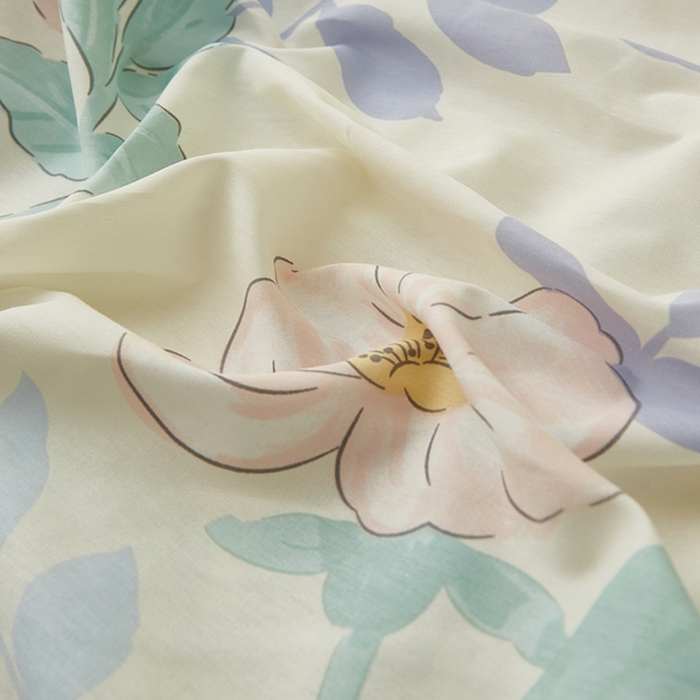 91家纺网 家纺一手货源 找家纺 翎盈家纺 2026款ins风小清新卡通纯棉乳胶枕专用枕套全棉波浪形枕头套 花漾星辰