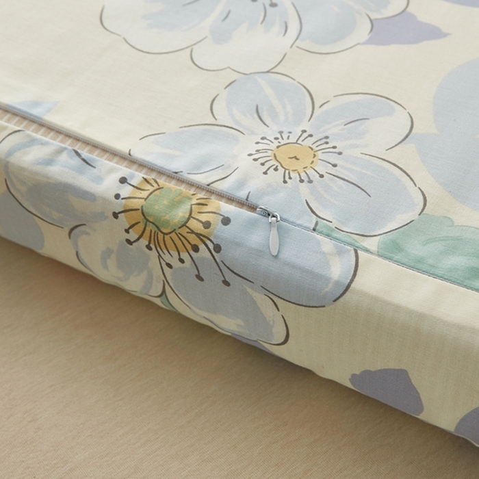 91家纺网 家纺一手货源 找家纺 翎盈家纺 2026款ins风小清新卡通纯棉乳胶枕专用枕套全棉波浪形枕头套 花漾星辰