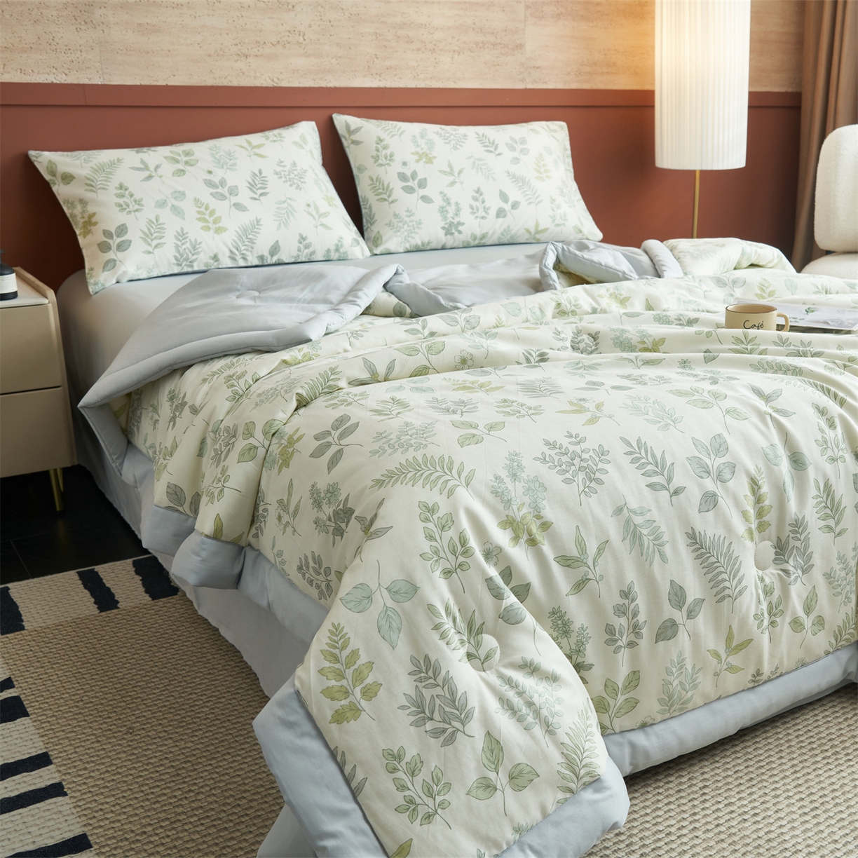 91家纺网 家纺一手货源 找家纺 恒爱家纺 2026新款全棉纯棉12868印花夏被夏凉被空调被 UJ夏瑾