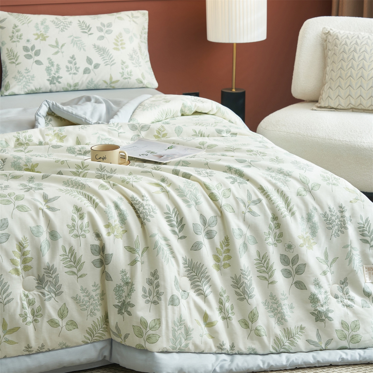 91家纺网 家纺一手货源 找家纺 恒爱家纺 2026新款全棉纯棉12868印花夏被夏凉被空调被 UJ夏瑾