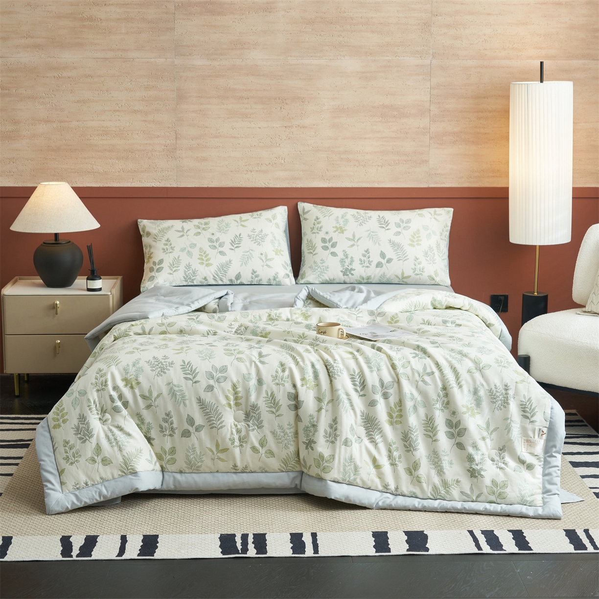 91家纺网 家纺一手货源 找家纺 恒爱家纺 2026新款全棉纯棉12868印花夏被夏凉被空调被 UJ夏瑾