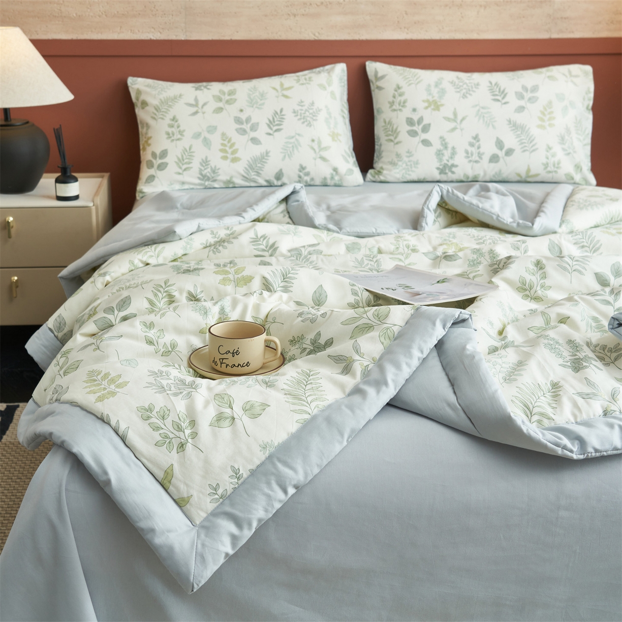 91家纺网 家纺一手货源 找家纺 恒爱家纺 2026新款全棉纯棉12868印花夏被夏凉被空调被 UJ夏瑾