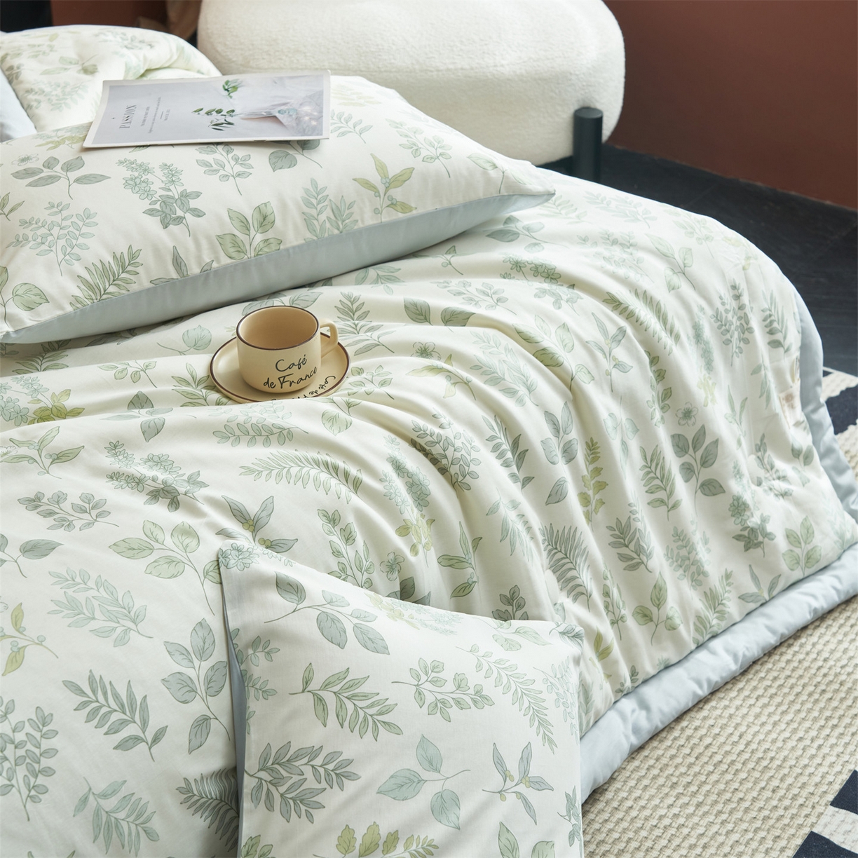 91家纺网 家纺一手货源 找家纺 恒爱家纺 2026新款全棉纯棉12868印花夏被夏凉被空调被 UJ夏瑾