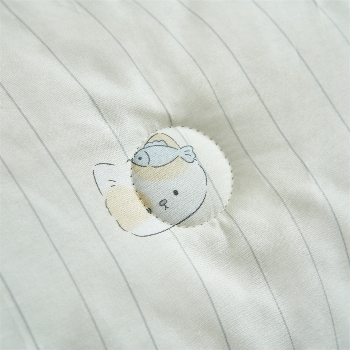 91家纺网 家纺一手货源 找家纺 恒爱家纺 2026新款全棉纯棉12868印花夏被夏凉被空调被 UJ小猫钓鱼