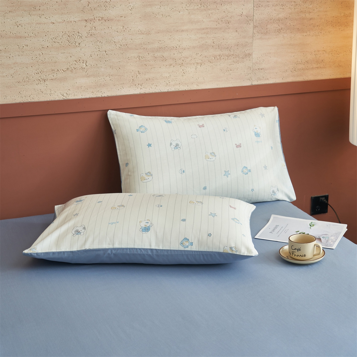 91家纺网 家纺一手货源 找家纺 恒爱家纺 2026新款全棉纯棉12868印花夏被夏凉被空调被 UJ小猫钓鱼