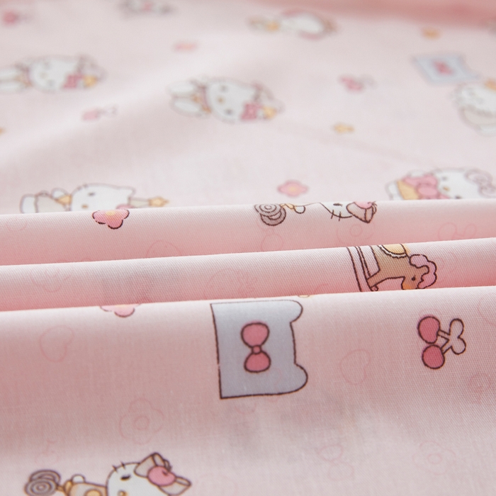 91家纺网 家纺一手货源 找家纺 翎盈家纺 2026款ins风小清新卡通纯棉乳胶枕专用枕套全棉波浪形枕头套 凯蒂软糖-粉