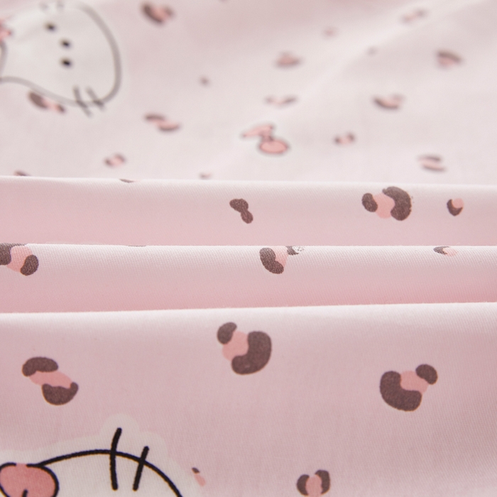 91家纺网 家纺一手货源 找家纺 翎盈家纺 2026款ins风小清新卡通纯棉乳胶枕专用枕套全棉波浪形枕头套 凯蒂小姐-粉