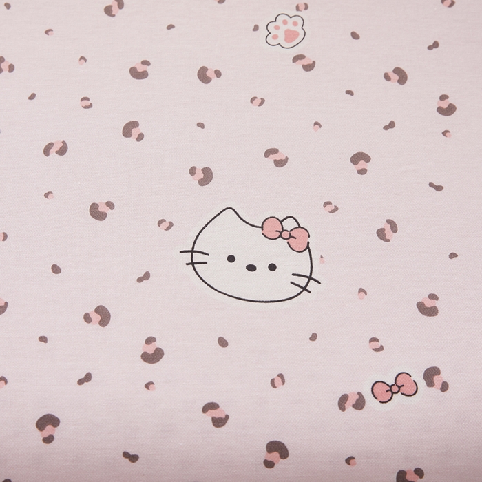 91家纺网 家纺一手货源 找家纺 翎盈家纺 2026款ins风小清新卡通纯棉乳胶枕专用枕套全棉波浪形枕头套 凯蒂小姐-粉