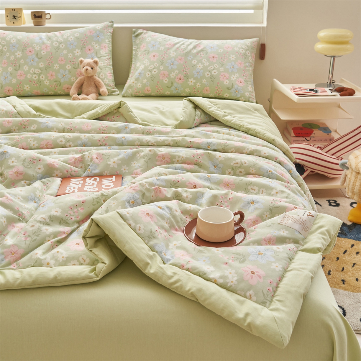 91家纺网 家纺一手货源 找家纺 恒爱家纺 2026新款全棉纯棉12868印花夏被夏凉被空调被 UML灿烂繁花