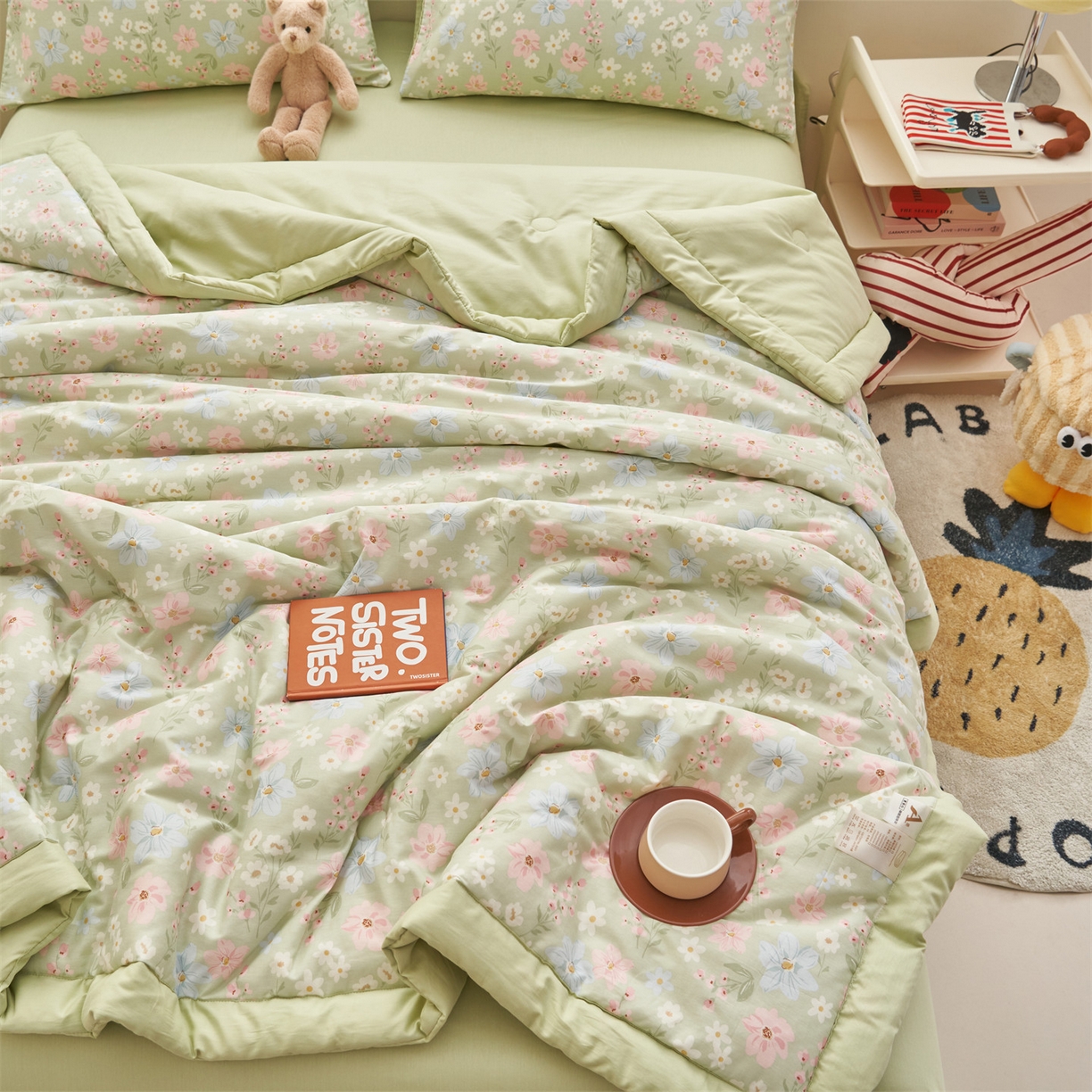 91家纺网 家纺一手货源 找家纺 恒爱家纺 2026新款全棉纯棉12868印花夏被夏凉被空调被 UML灿烂繁花