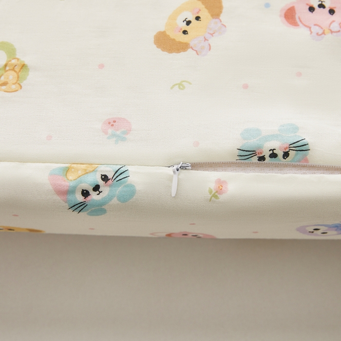 91家纺网 家纺一手货源 找家纺 翎盈家纺 2026款ins风小清新卡通纯棉乳胶枕专用枕套全棉波浪形枕头套 玛卡世界-米