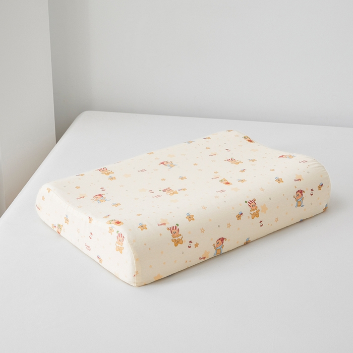 91家纺网 家纺一手货源 找家纺 翎盈家纺 2026款ins风小清新卡通纯棉乳胶枕专用枕套全棉波浪形枕头套 梦幻星星