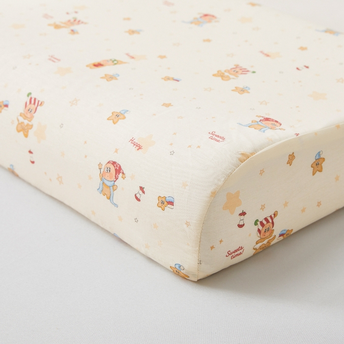 91家纺网 家纺一手货源 找家纺 翎盈家纺 2026款ins风小清新卡通纯棉乳胶枕专用枕套全棉波浪形枕头套 梦幻星星