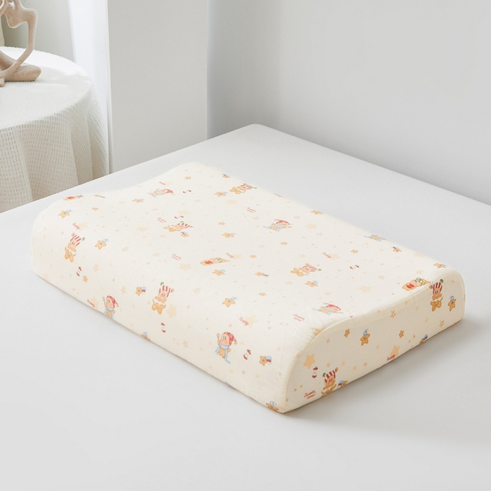 91家纺网 家纺一手货源 找家纺 翎盈家纺 2026款ins风小清新卡通纯棉乳胶枕专用枕套全棉波浪形枕头套 梦幻星星