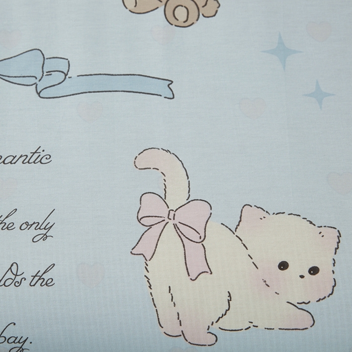 91家纺网 家纺一手货源 找家纺 翎盈家纺 2026款ins风小清新卡通纯棉乳胶枕专用枕套全棉波浪形枕头套 奶油阿布-蓝