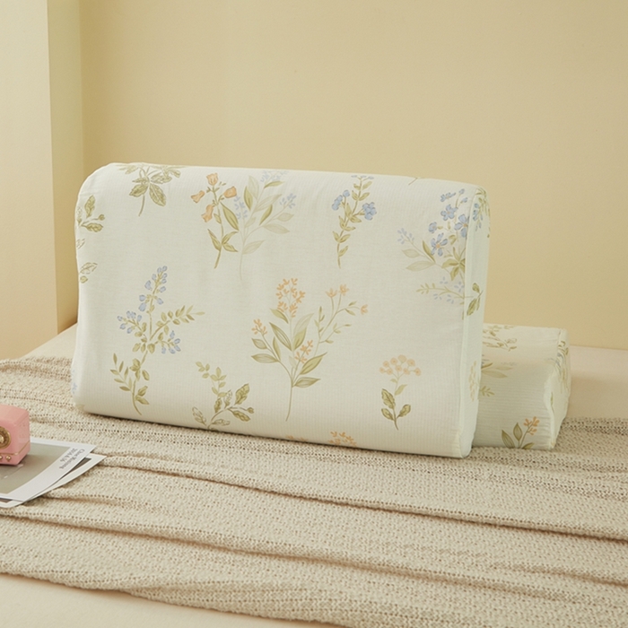 91家纺网 家纺一手货源 找家纺 翎盈家纺 2026款ins风小清新卡通纯棉乳胶枕专用枕套全棉波浪形枕头套 沁园春