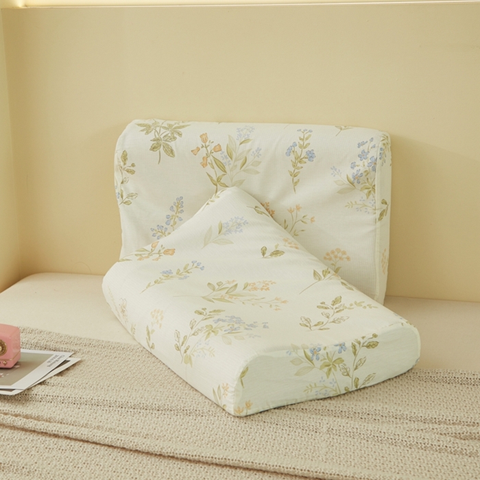 91家纺网 家纺一手货源 找家纺 翎盈家纺 2026款ins风小清新卡通纯棉乳胶枕专用枕套全棉波浪形枕头套 沁园春