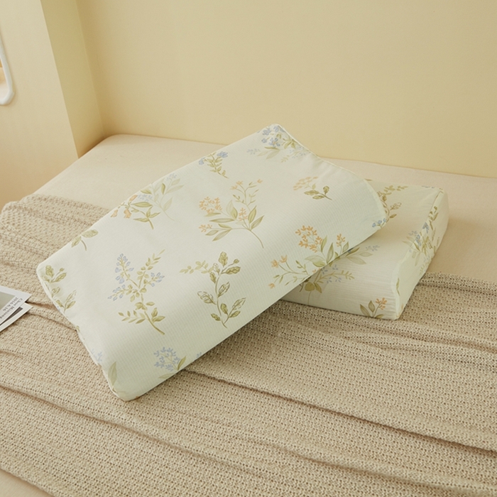 91家纺网 家纺一手货源 找家纺 翎盈家纺 2026款ins风小清新卡通纯棉乳胶枕专用枕套全棉波浪形枕头套 沁园春