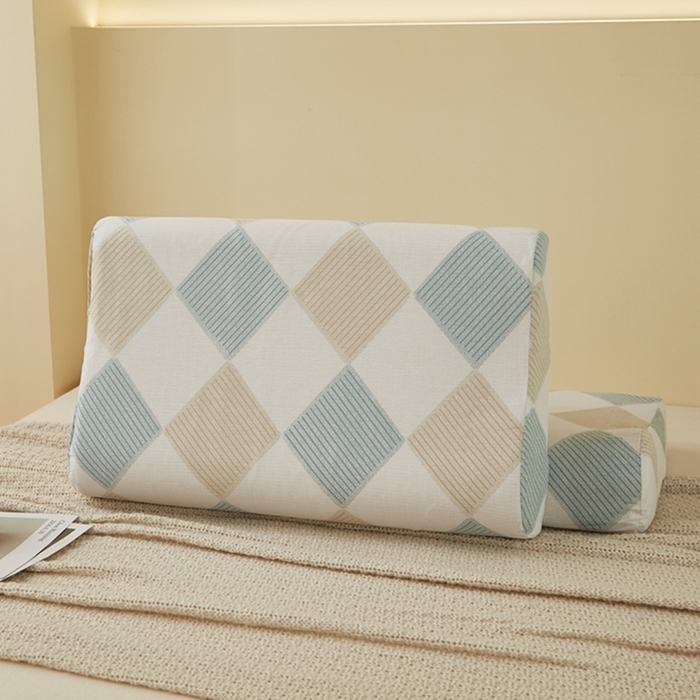 91家纺网 家纺一手货源 找家纺 翎盈家纺 2026款ins风小清新卡通纯棉乳胶枕专用枕套全棉波浪形枕头套 瑞吉斯-兰