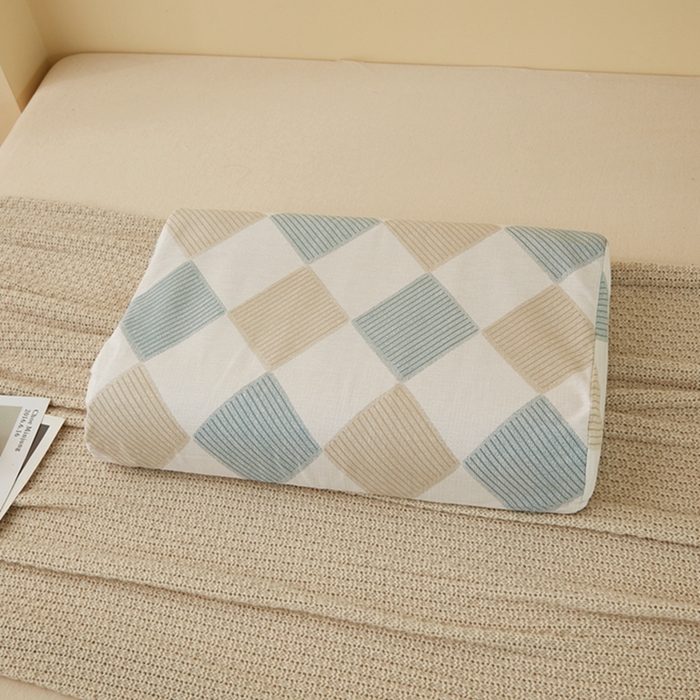 91家纺网 家纺一手货源 找家纺 翎盈家纺 2026款ins风小清新卡通纯棉乳胶枕专用枕套全棉波浪形枕头套 瑞吉斯-兰