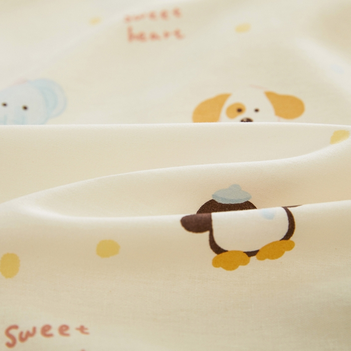 91家纺网 家纺一手货源 找家纺 翎盈家纺 2026款ins风小清新卡通纯棉乳胶枕专用枕套全棉波浪形枕头套 甜蜜乐园