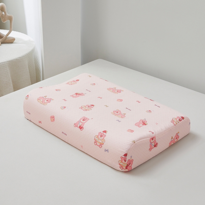 91家纺网 家纺一手货源 找家纺 翎盈家纺 2026款ins风小清新卡通纯棉乳胶枕专用枕套全棉波浪形枕头套 童话街