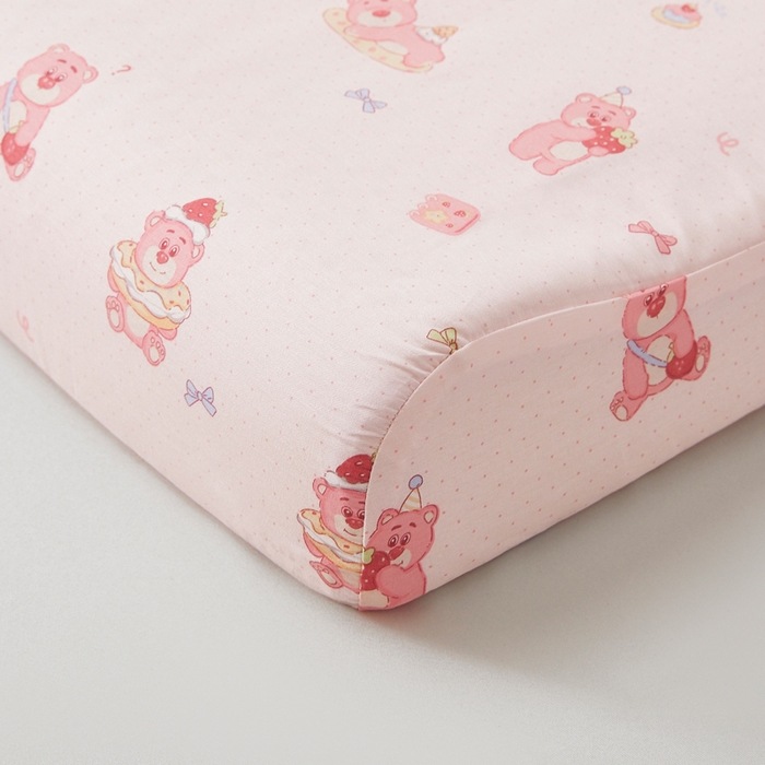 91家纺网 家纺一手货源 找家纺 翎盈家纺 2026款ins风小清新卡通纯棉乳胶枕专用枕套全棉波浪形枕头套 童话街