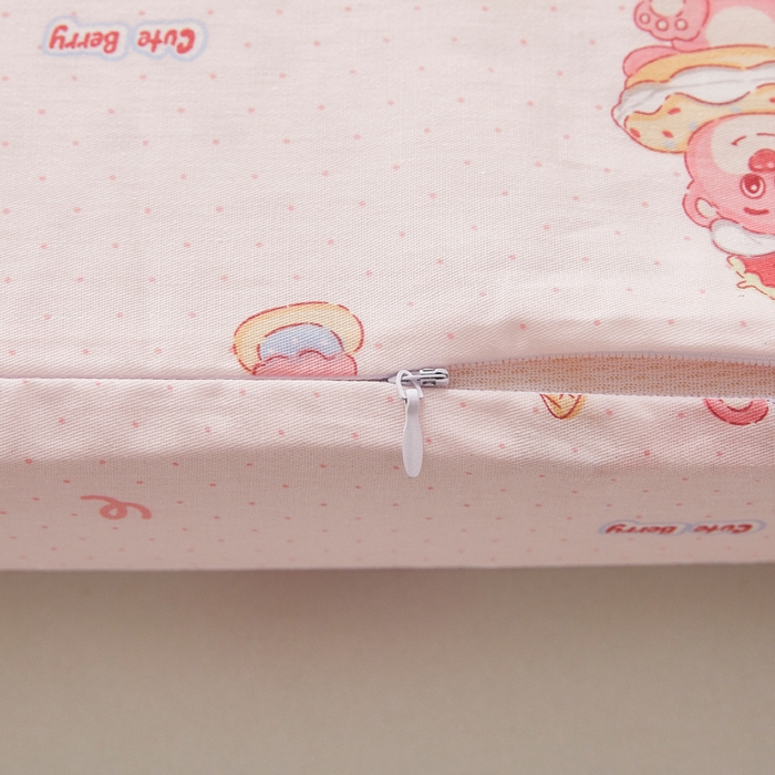 91家纺网 家纺一手货源 找家纺 翎盈家纺 2026款ins风小清新卡通纯棉乳胶枕专用枕套全棉波浪形枕头套 童话街