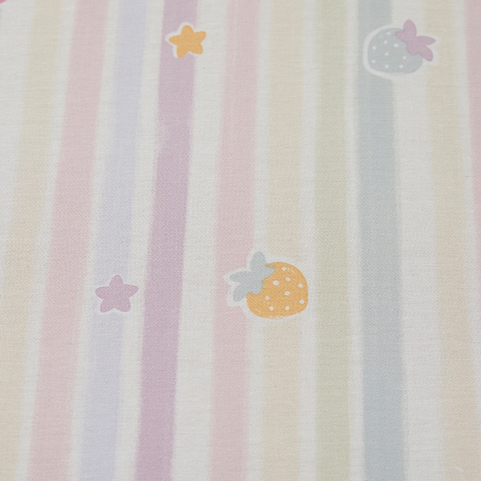 91家纺网 家纺一手货源 找家纺 翎盈家纺 2026款ins风小清新卡通纯棉乳胶枕专用枕套全棉波浪形枕头套 五彩草莓