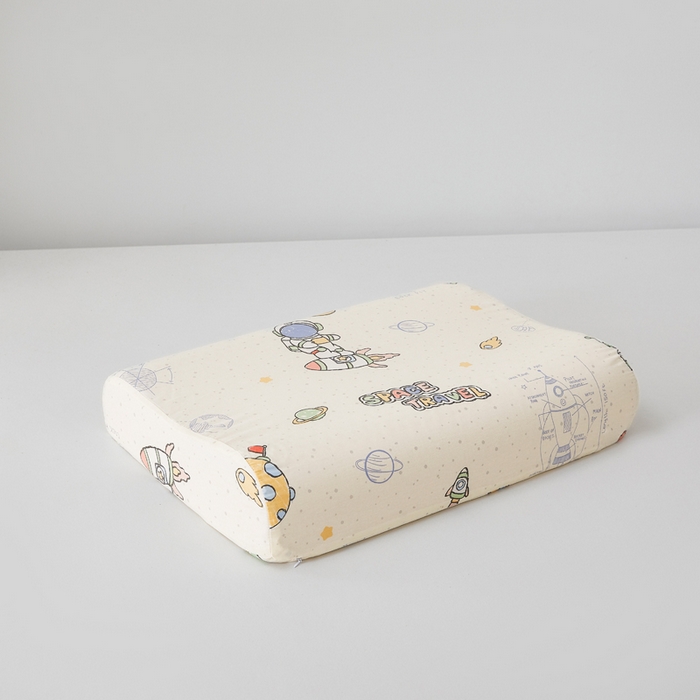 91家纺网 家纺一手货源 找家纺 翎盈家纺 2026款ins风小清新卡通纯棉乳胶枕专用枕套全棉波浪形枕头套 星际仔仔