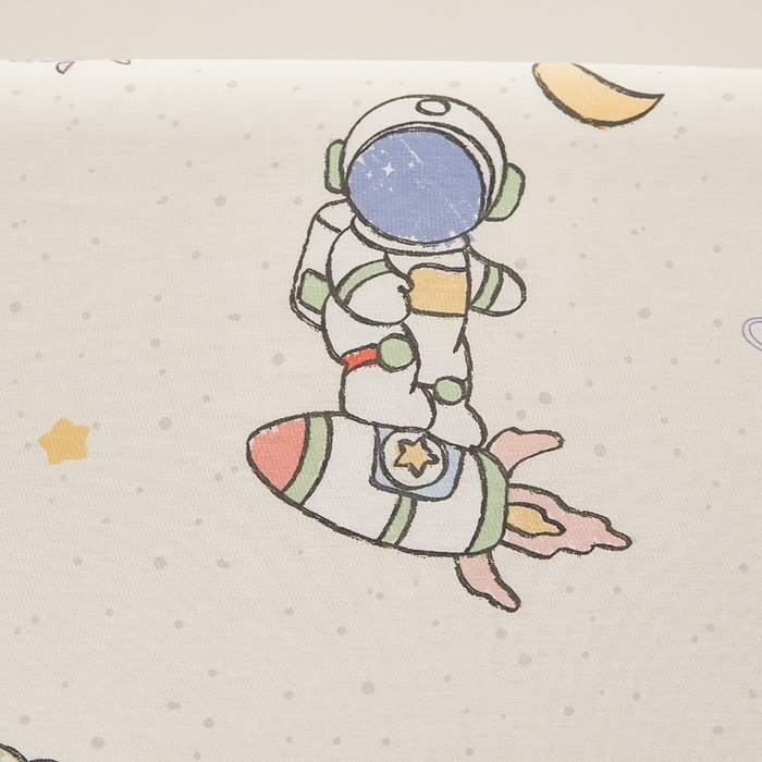 91家纺网 家纺一手货源 找家纺 翎盈家纺 2026款ins风小清新卡通纯棉乳胶枕专用枕套全棉波浪形枕头套 星际仔仔