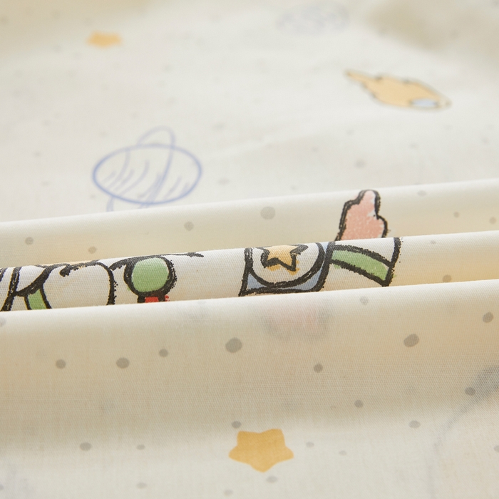 91家纺网 家纺一手货源 找家纺 翎盈家纺 2026款ins风小清新卡通纯棉乳胶枕专用枕套全棉波浪形枕头套 星际仔仔