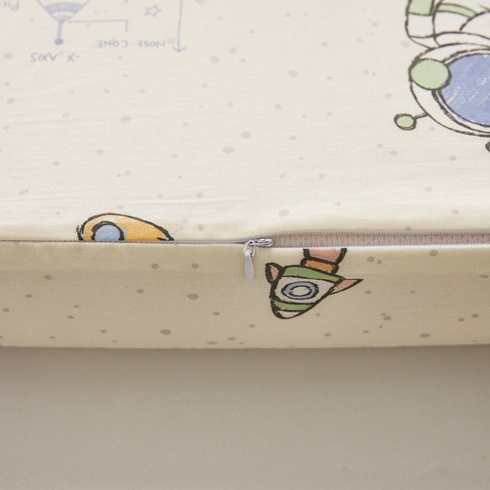 91家纺网 家纺一手货源 找家纺 翎盈家纺 2026款ins风小清新卡通纯棉乳胶枕专用枕套全棉波浪形枕头套 星际仔仔