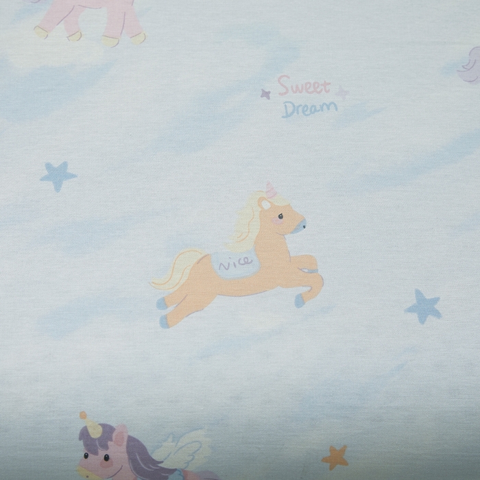 91家纺网 家纺一手货源 找家纺 翎盈家纺 2026款ins风小清新卡通纯棉乳胶枕专用枕套全棉波浪形枕头套 星芒小马