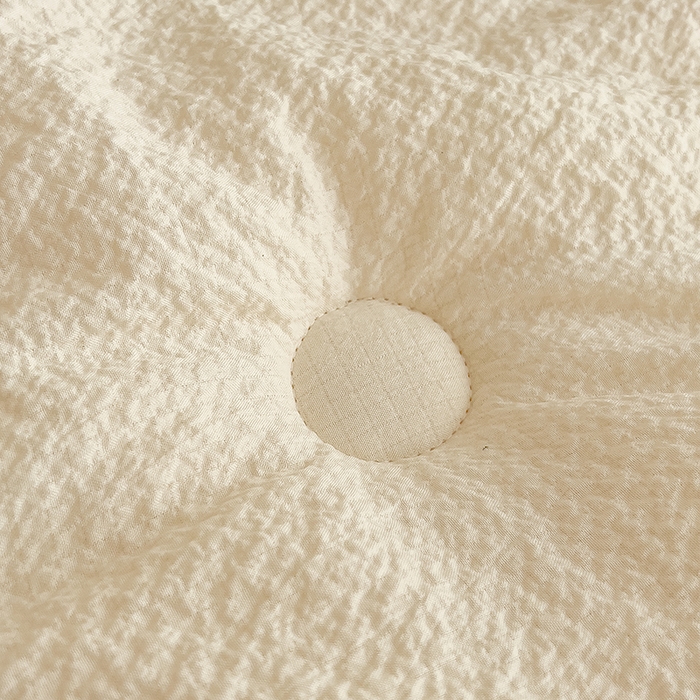 91家纺网 家纺一手货源 找家纺 好尚居 2026新款纯色亲肤皱皱纱大豆纤维被被子被芯 本白