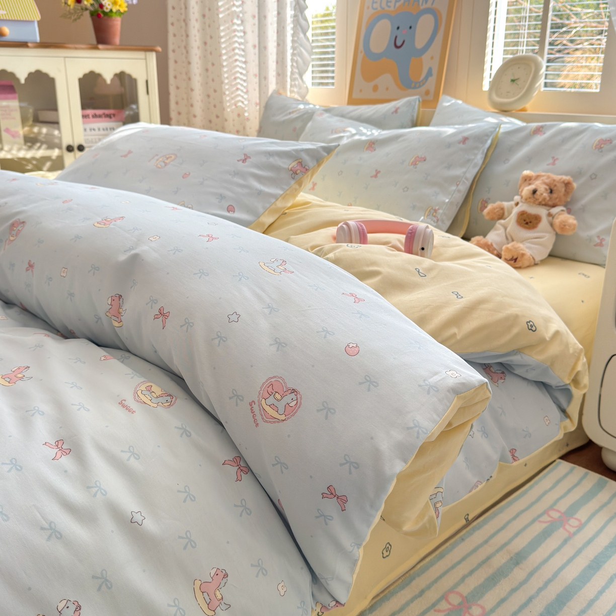 91家纺网 家纺一手货源 找家纺 （总）优彩 2026新款13372碎花系列全棉四件套