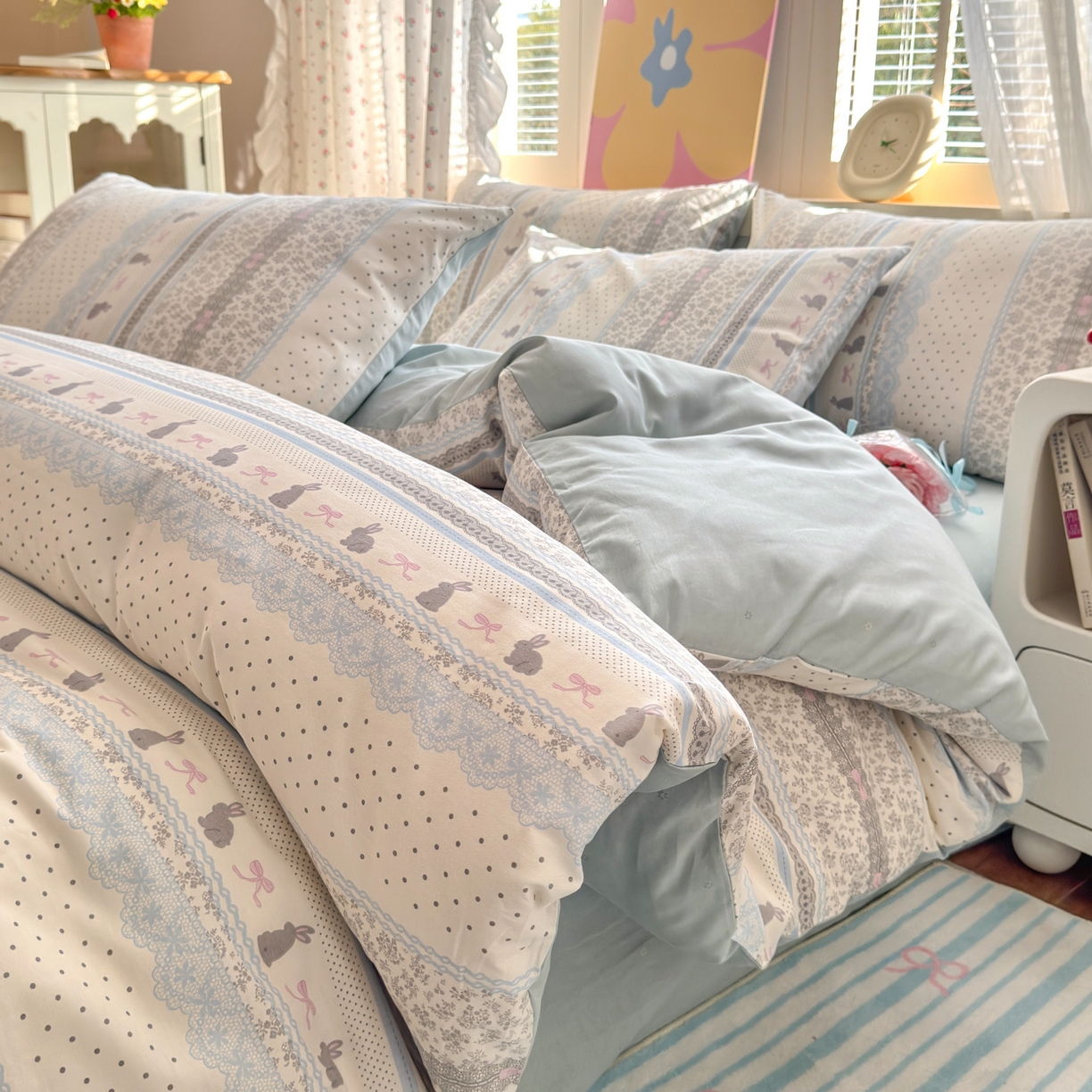 91家纺网 家纺一手货源 找家纺 （总）优彩 2026新款13372碎花系列全棉四件套