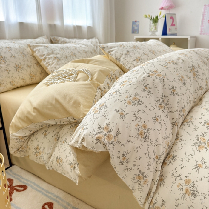 91家纺网 家纺一手货源 找家纺 （总）优彩 2026新款13372碎花系列全棉四件套